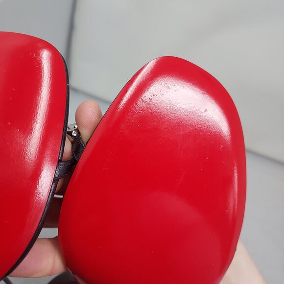 Christian Louboutin So Me Black Stud Spike Heel Sandal - Picture 8 of 11